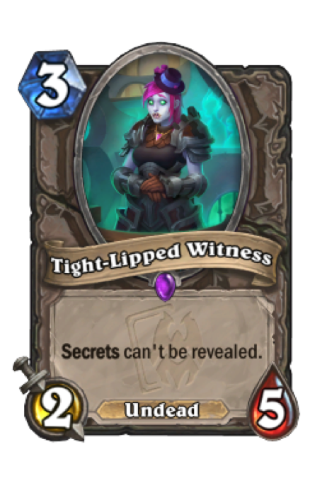 Tight Lipped Witness